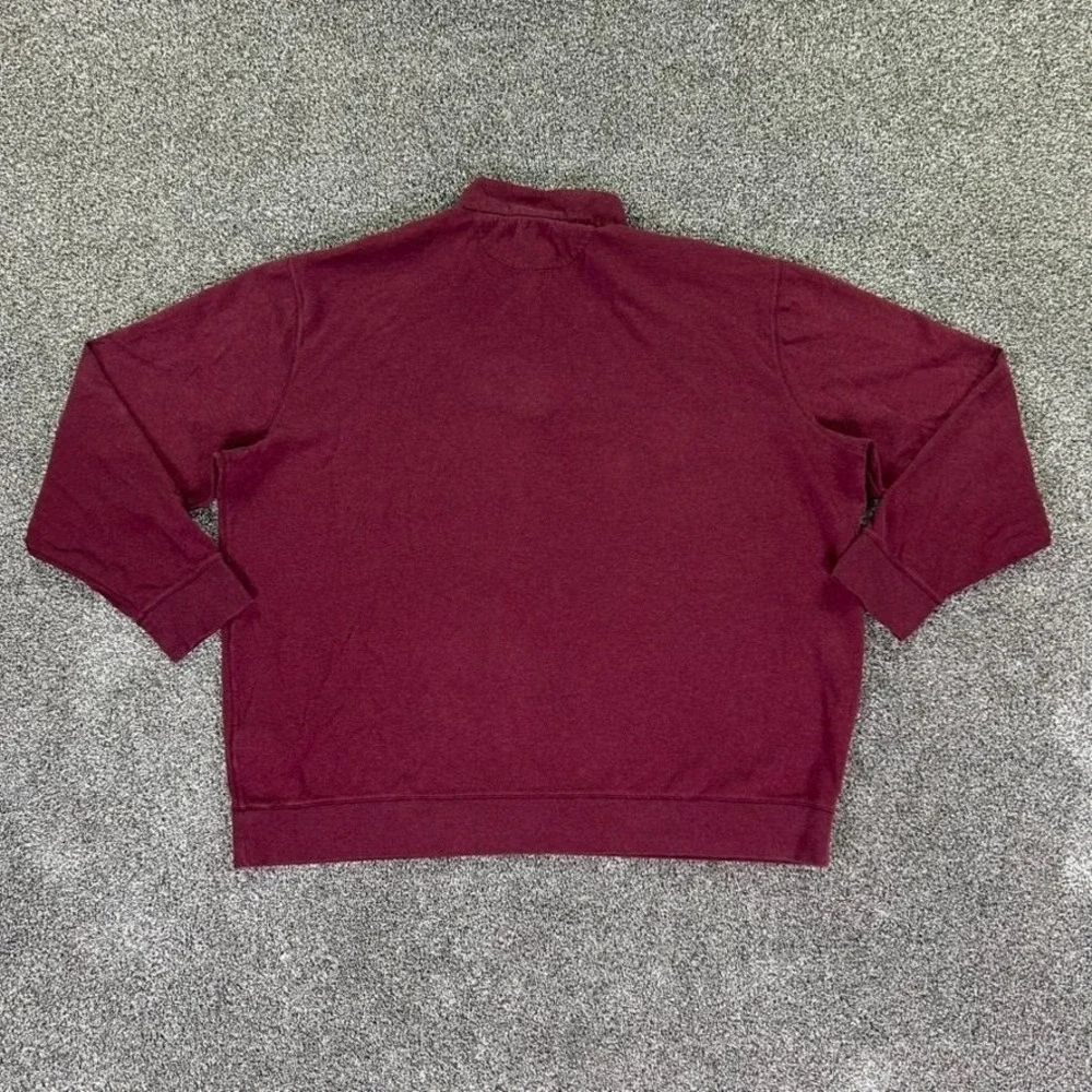 Polo Ralph Lauren Mens 3XL Tall Burgundy 1/4 Zip Pullover Sweatshirt Long Sleeve
